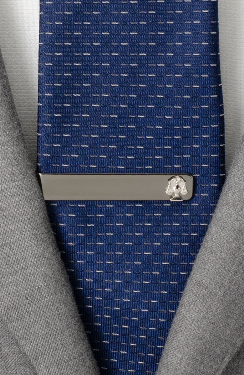Cufflinks, Inc. Scales Of Justice Tie Bar, Alternate, color, Gunmetal