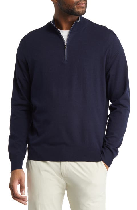 Crown Crafted Excursionist Flex Quarter Zip Merino Wool Blend Pullover