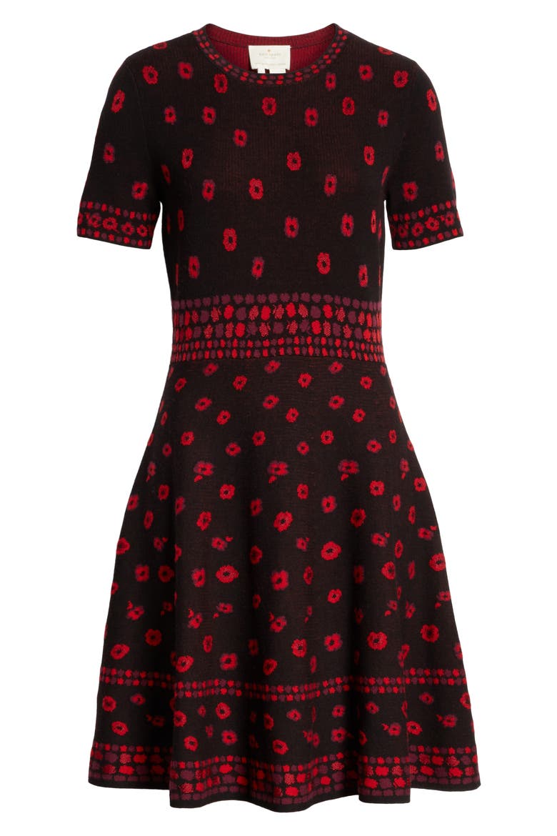 poppy sweater dress, Alternate, color, BLACK MULTI