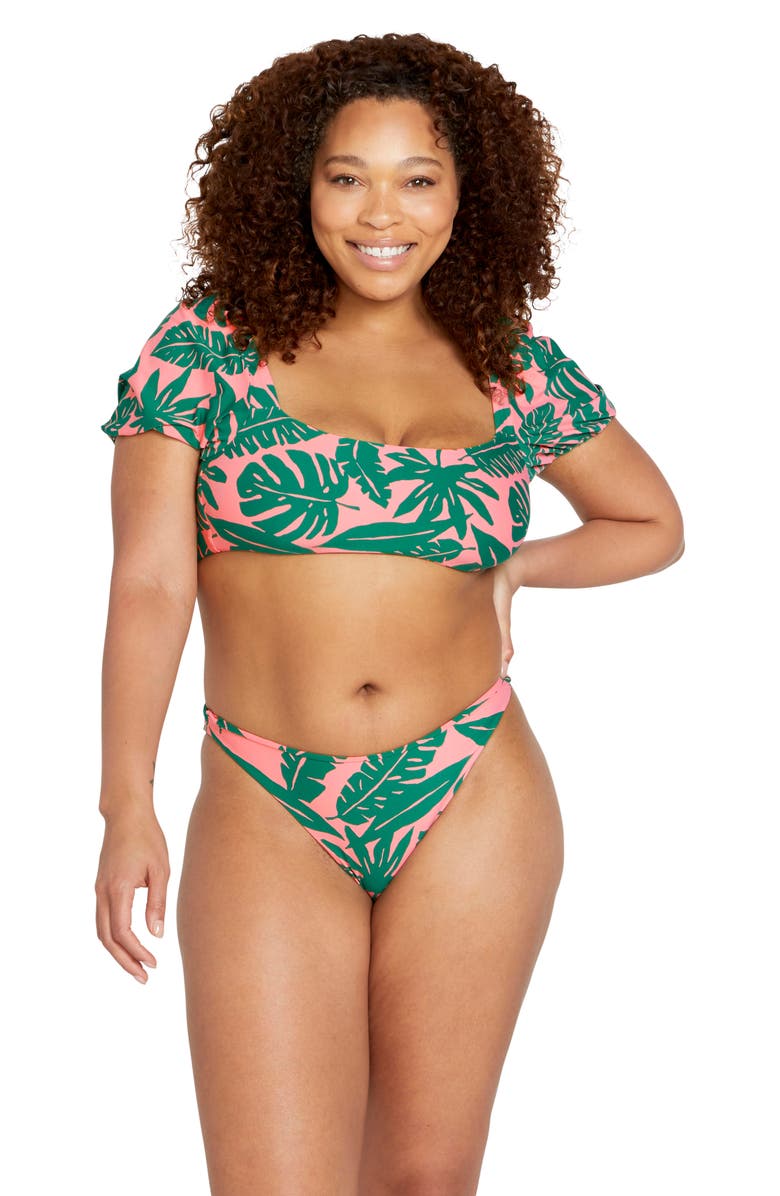 Volcom Leaf Ur Life Crop Bikini Top, Alternate, color, 
