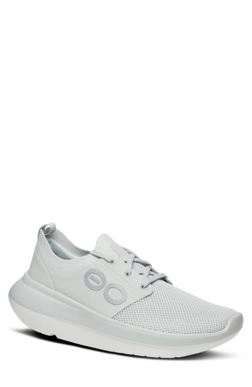 Oofos Men Oomy Stride Shoe In Glacier In Gray