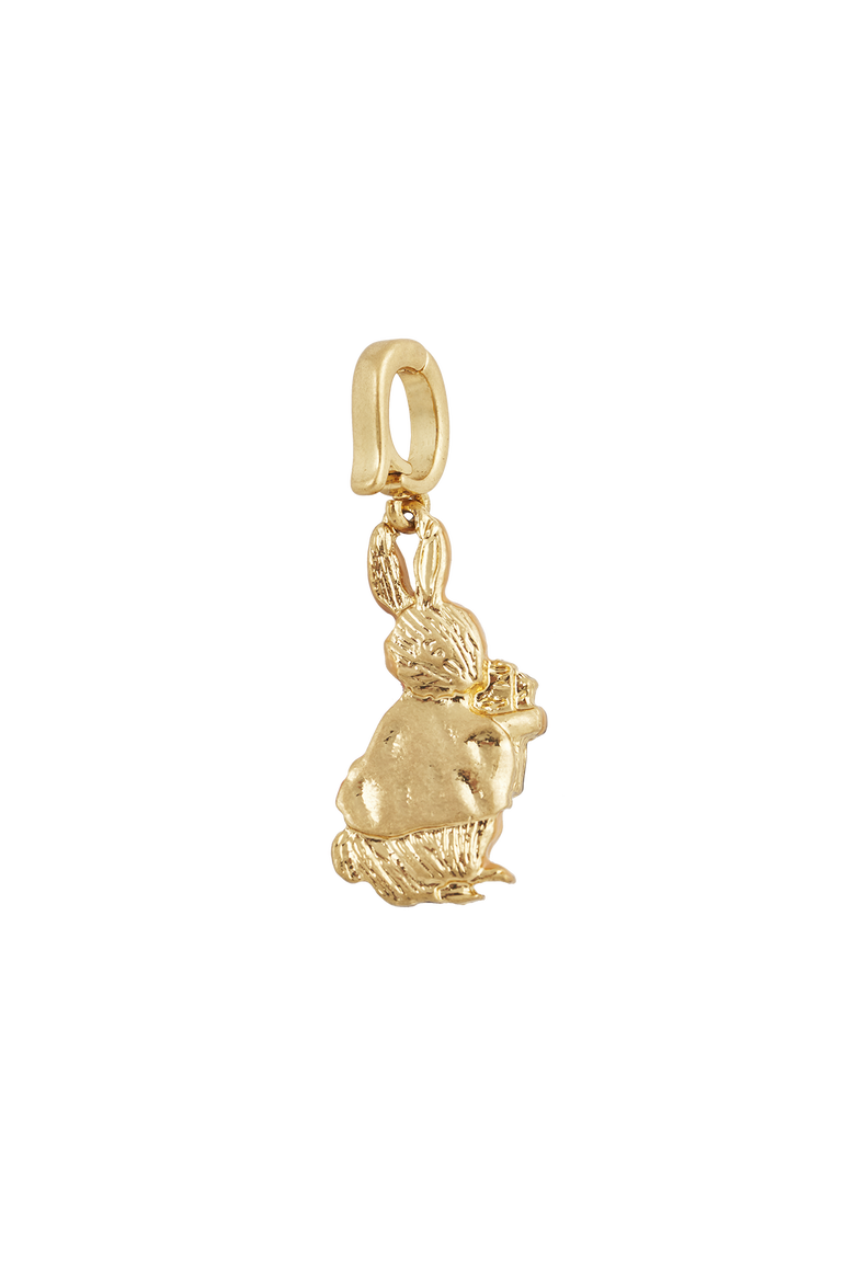 x Peter Rabbit Cotton-tail Book Charm Toggle Necklace, Alternate, color, Gold