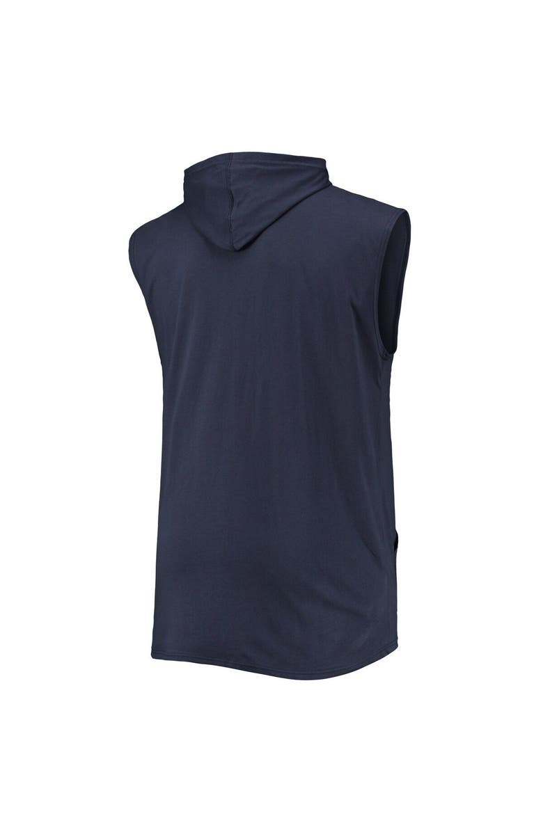 PROFILE Men's Navy Chicago Bears Big & Tall Muscle Sleeveless Pullover Hoodie, Alternate, color, 