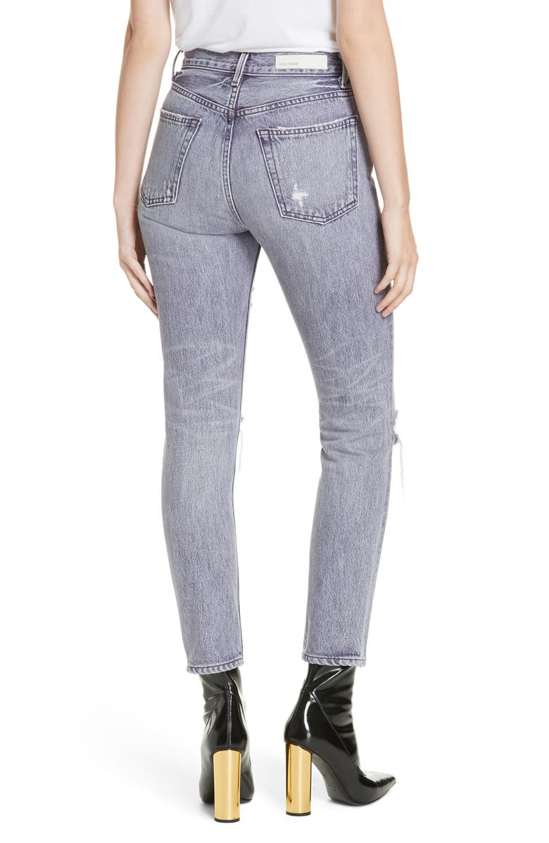 GRLFRND Karolina Ripped Skinny Jeans, Alternate, color, 