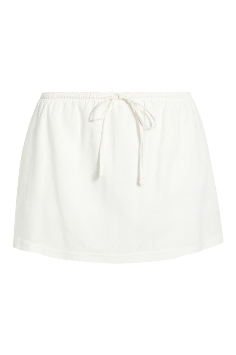 Tie Waist Miniskirt, Main, color, WHITE