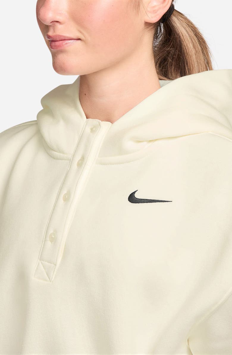 Nike Sportswear Phoenix Fleece Crop Sweatshirt, Alternate, color, Sail/ Black