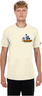 New Era Men's New Era Natural Los Angeles Dodgers Dia de los Muertos Sugar Skull T-Shirt