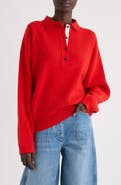 Jacquemus La Maille Vareuse Pallone Merino Wool & Cashmere Polo Sweater