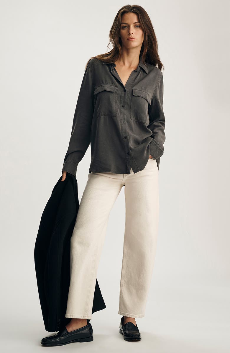 Mavi Jeans Luxe Touch Relaxed Fit Button-Up Shirt, Alternate, color, 