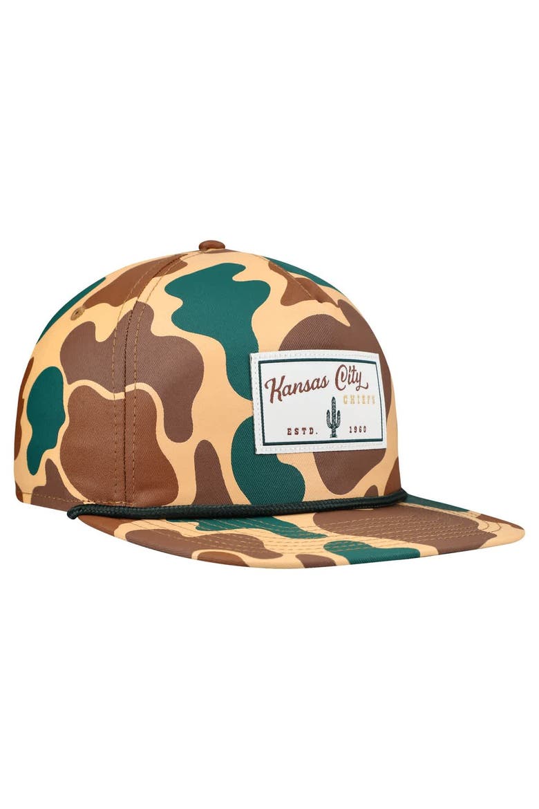 Men's New Era  Camo Kansas City Chiefs Duck Rope 19TWENTY Snapback Hat, Alternate, color, Camo