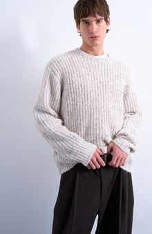 Topman Relaxed Fit Ribbed Knit Sweater