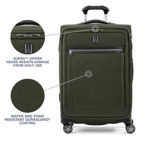 Travelpro Platinum Elite Softside Expandable Medium 25-inch Checked Luggage In Pilot Green