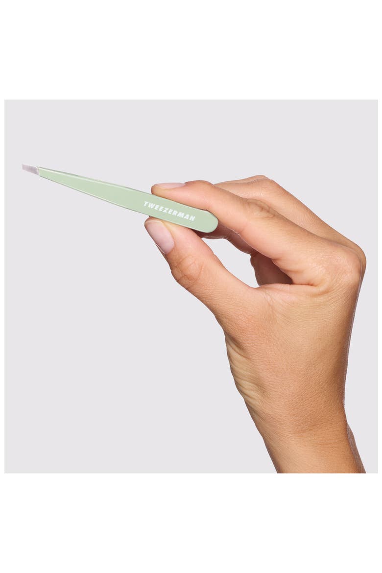 Pistachio Slant Tweezer, Alternate, color, PISTACHIO