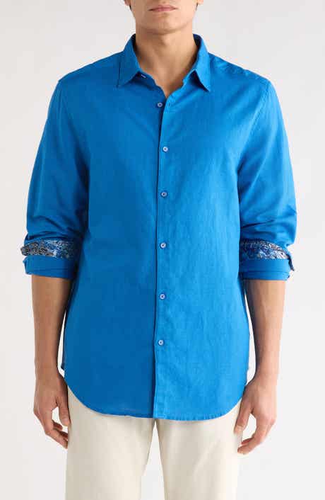 Robert Graham Davis Linen Blend Button Up Shirt