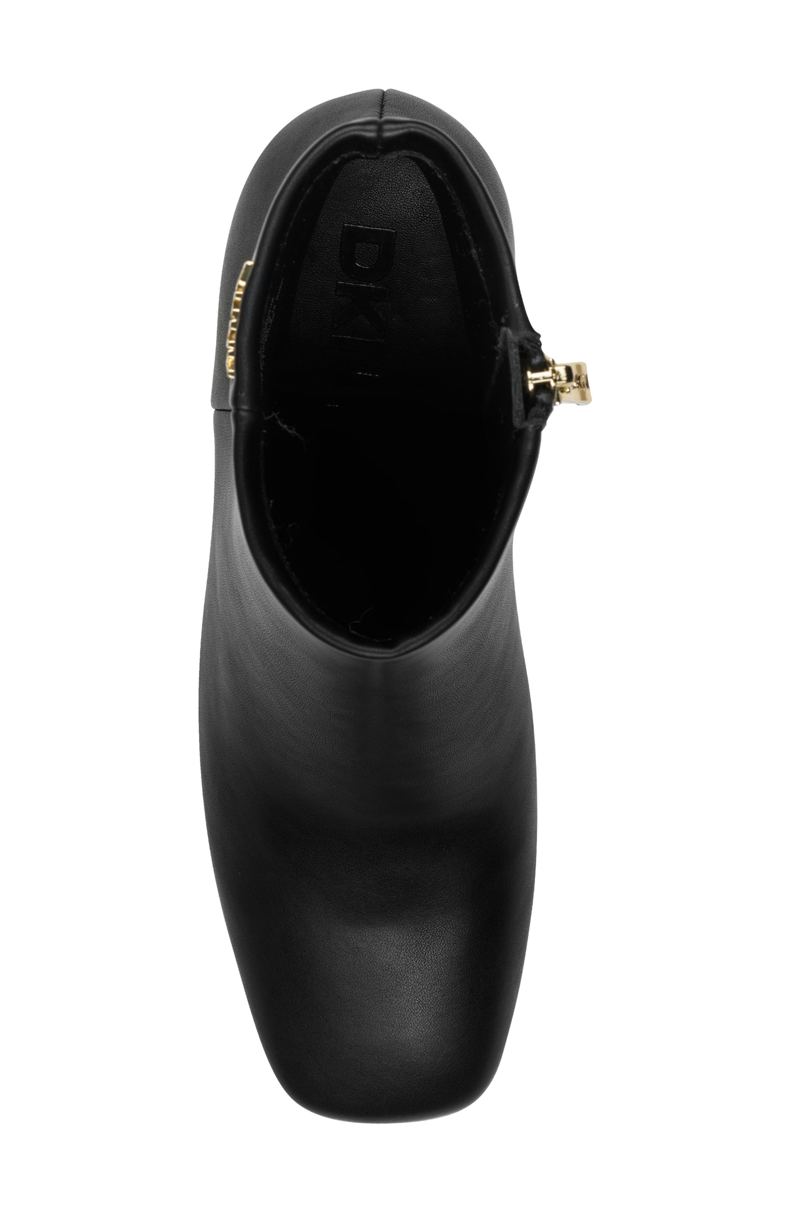 DKNY Cianna Block Heel Bootie, Alternate, color, Black