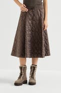 Brunello Cucinelli Water-resistant matte nylon quilted skirt with Thermore®