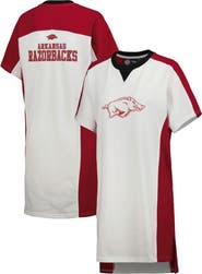 G-III 4HER BY CARL BANKS Women's G-III 4Her by Carl Banks White Arkansas Razorbacks Home Run T-Shirt Dress