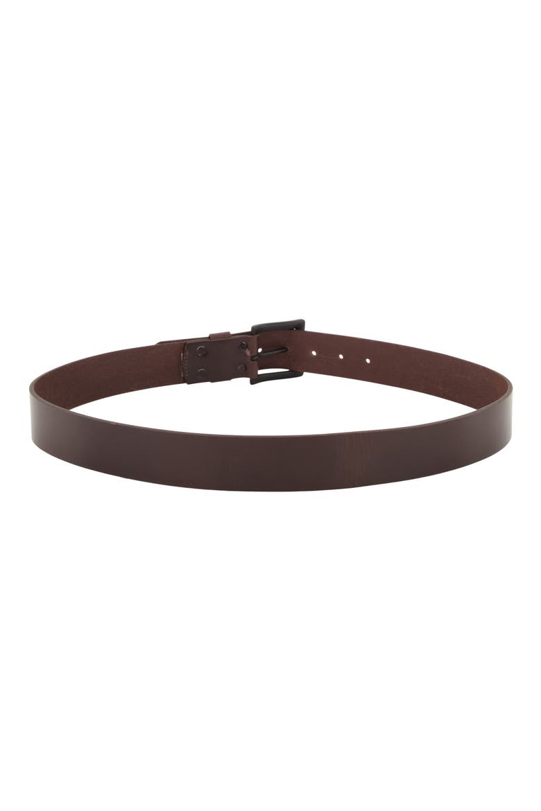 Solid Leather Belt, Alternate, color, BURNT UMBER