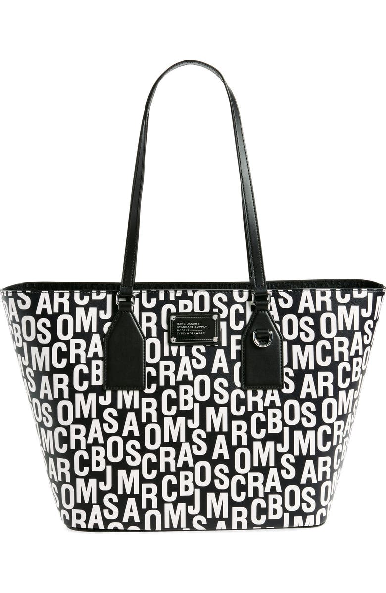 Marc Jacobs Jumbled Logo Tote Bag, Main, color,