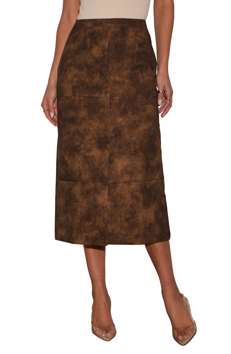 VICI Collection Take Me On Faux Leather Midi Skirt, Alternate, color, 