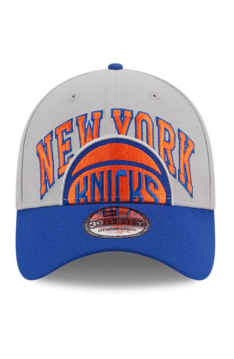 New Era Men's New Era Gray/Blue New York Knicks Tip-Off Two-Tone 39THIRTY Flex Hat, Alternate, color, 