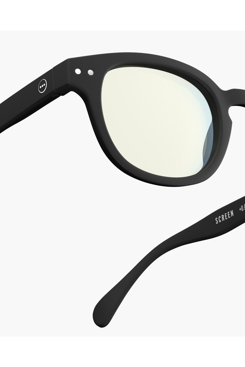 #C 49mm Square Screen Glasses, Alternate, color, Black