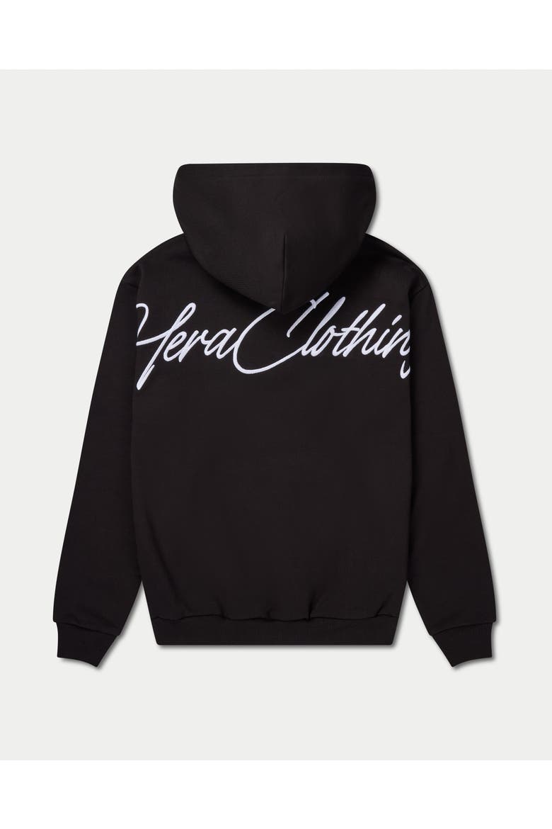 Script Heavyweight Oversized Hoodie, Alternate, color, Black