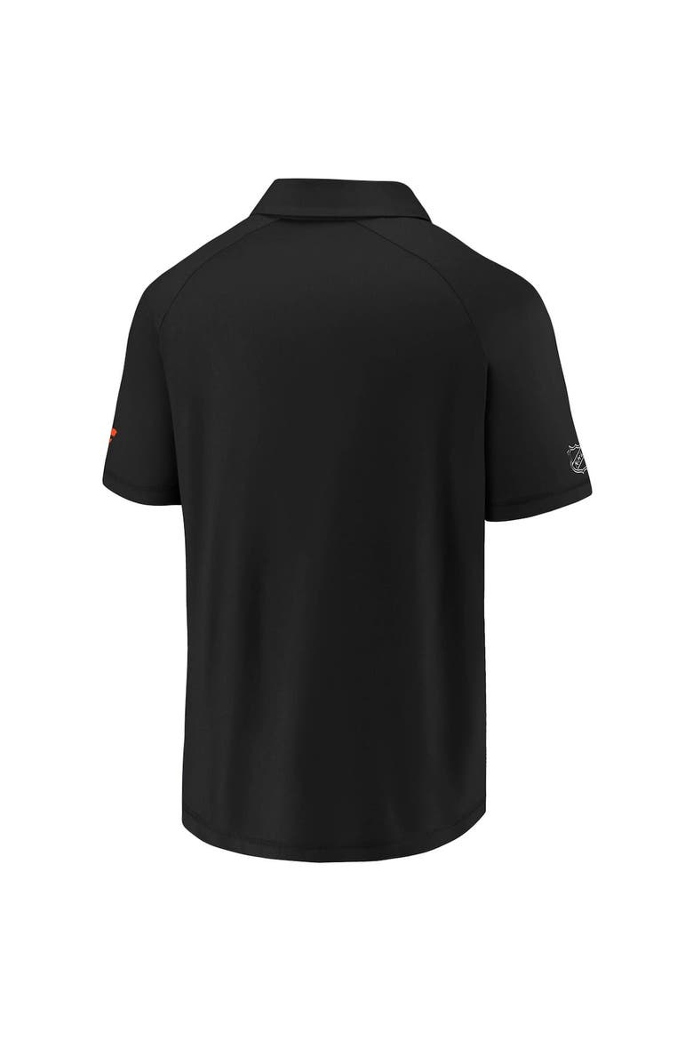 Men's Fanatics Branded Black Philadelphia Flyers Authentic Pro Locker Room Polo, Alternate, color, Black