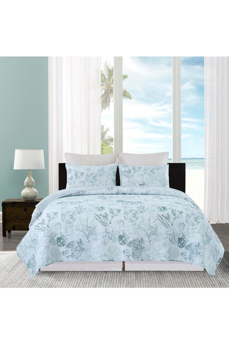 Cerulean Breeze Bedding Quilt Collection, Alternate, color, Blue