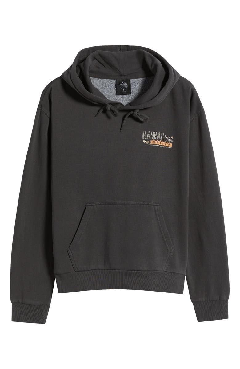Rip Curl Sun to Sea Graphic Hoodie, Alternate, color, Hawaii Washed Black