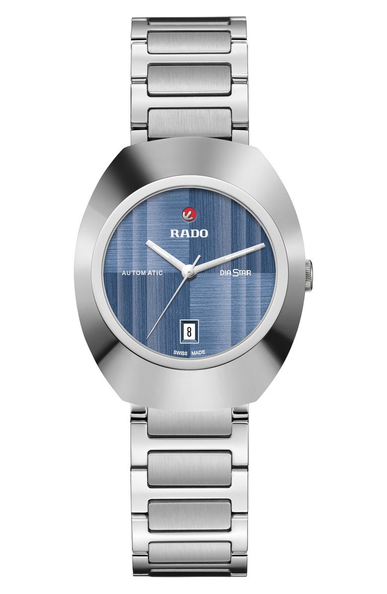 RADO DiaStar Original Automatic Bracelet Watch, 30mm, Main, color, Blue