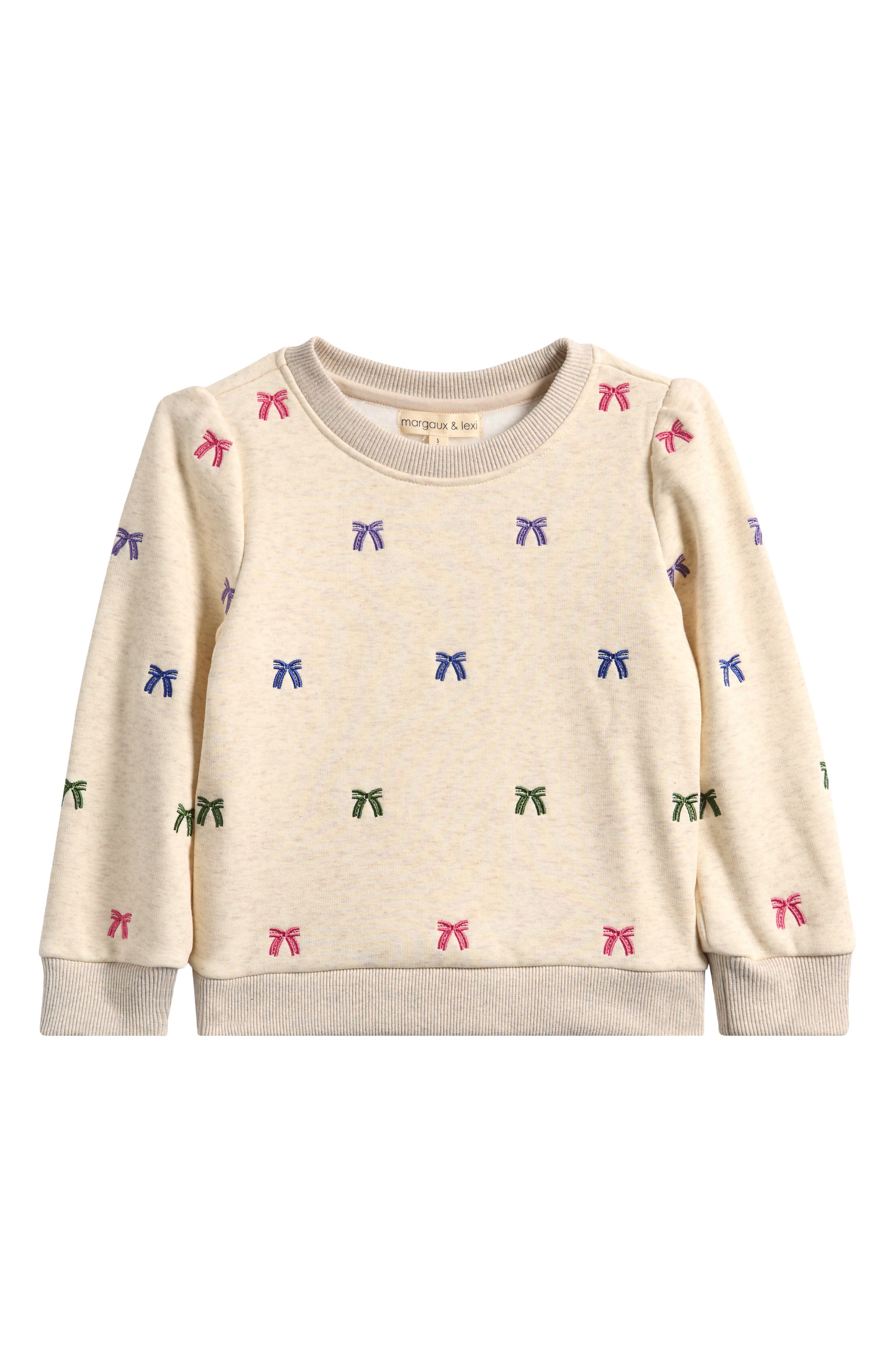 MARGAUX AND LEXI Kids' Bow Embroidered Sweatshirt