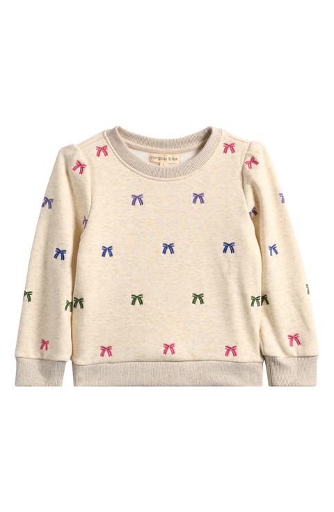 Kids' Bow Embroidered Sweatshirt (Little Kid)