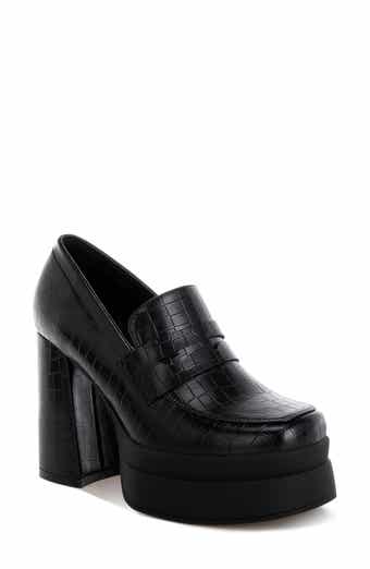 LONDON RAG Edwina Block Heel Platform Pump