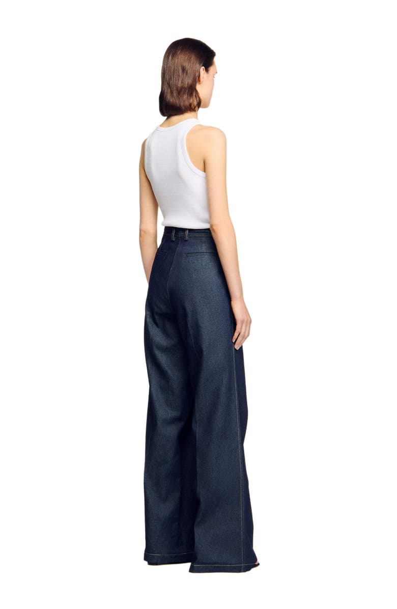 SANDRO Denim suit trousers, Alternate, color, Deep Blue