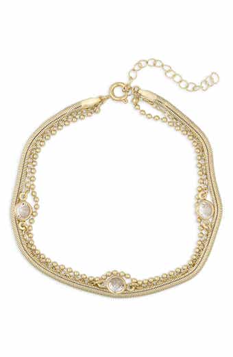 Cubic Zirconia Layered Anklet
