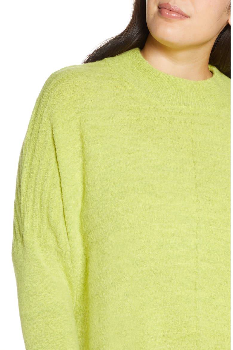 Textured Mock Neck Sweater, Alternate, color, SULPHER SPRING