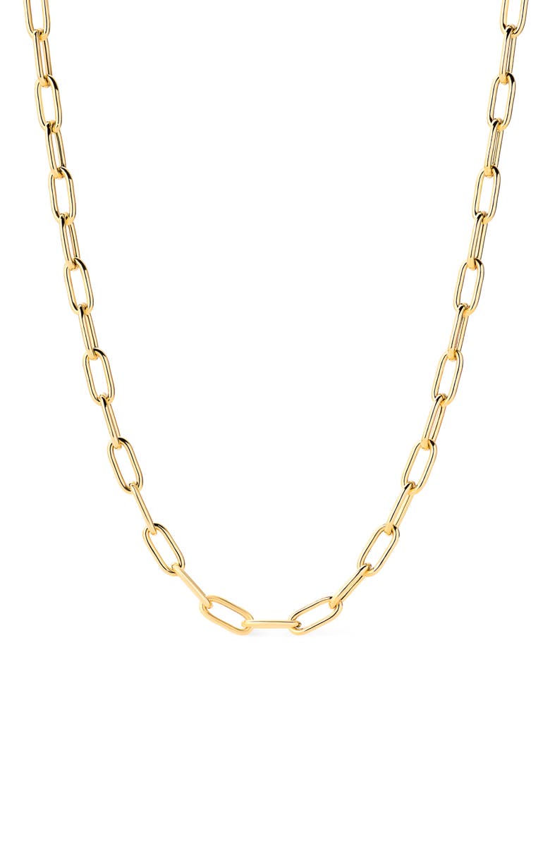 Ana Luisa Solid Yellow Gold - Large Paperclip Necklace, Main, color, Gold