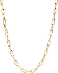 Ana Luisa Solid Yellow Gold - Large Paperclip Necklace