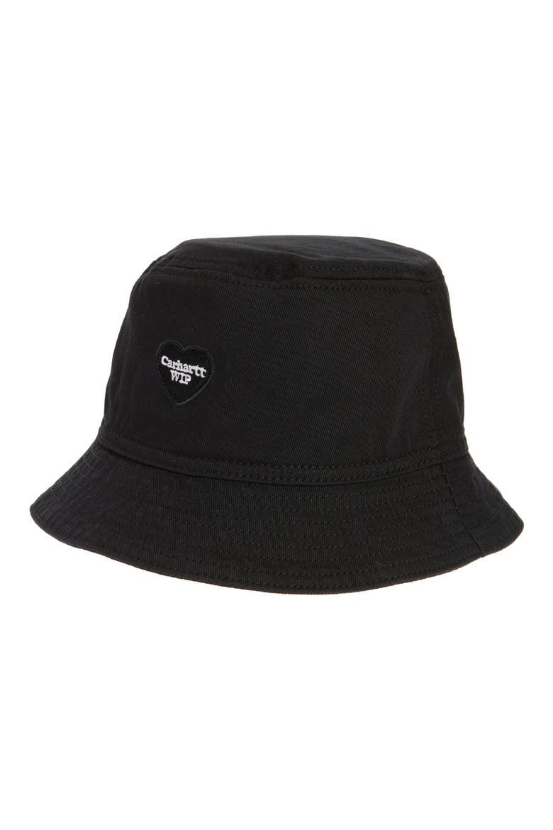 Drewe Cotton Twill Bucket Hat, Main, color, BLACK RINSED