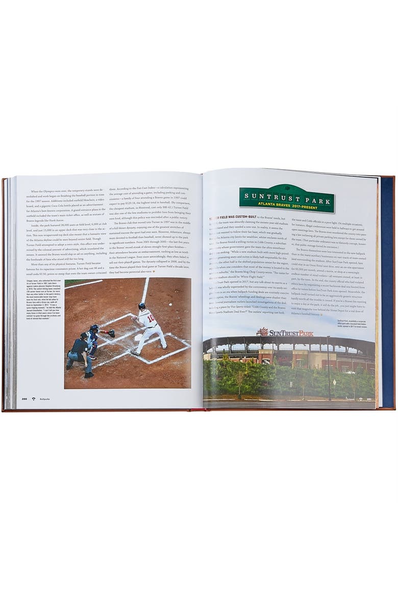 Graphic Image Ballparks Past and Present Leather Coffee Table Book, Alternate, color, Beige