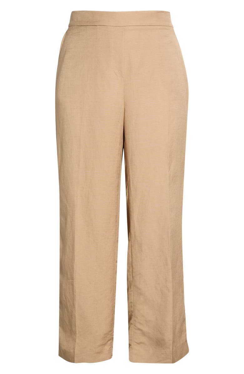 KASPER The Audrey Pull-On Straight Leg Linen Blend Pants, Main, color, Toasted Wheat