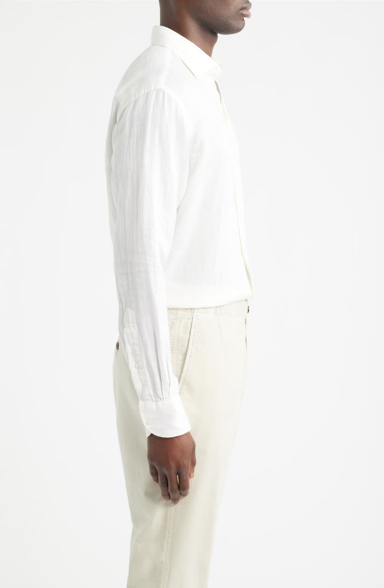 Peter Millar Shoreside Linen Button-Up Shirt, Alternate, color, White