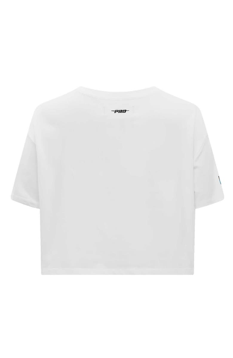 PRO STANDARD Women's Pro Standard White San Jose Sharks Boxy Script Tail Cropped T-Shirt, Alternate, color, 