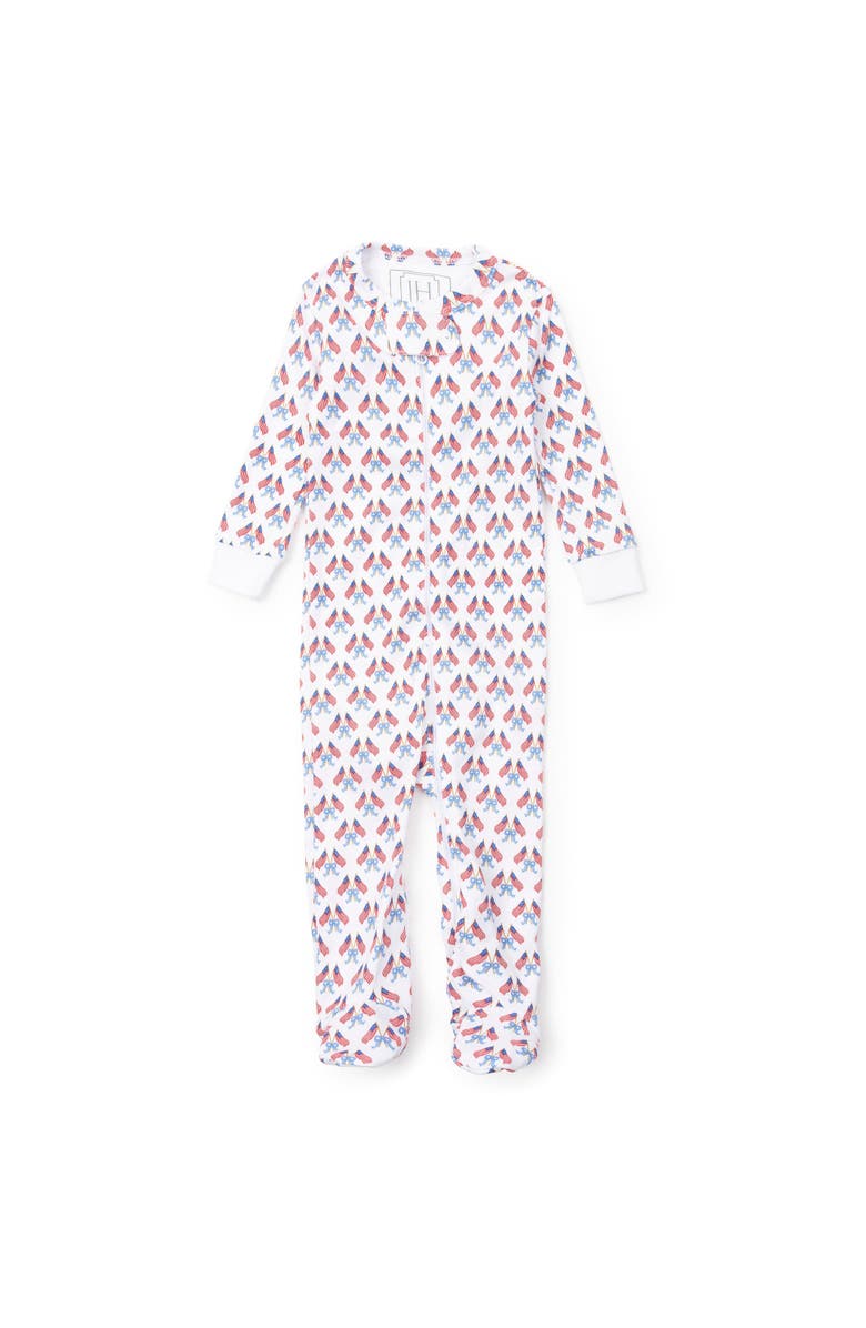 Lila and Hayes Parker Zipper Pajama, Main, color, Stripes, Stars, And Bows