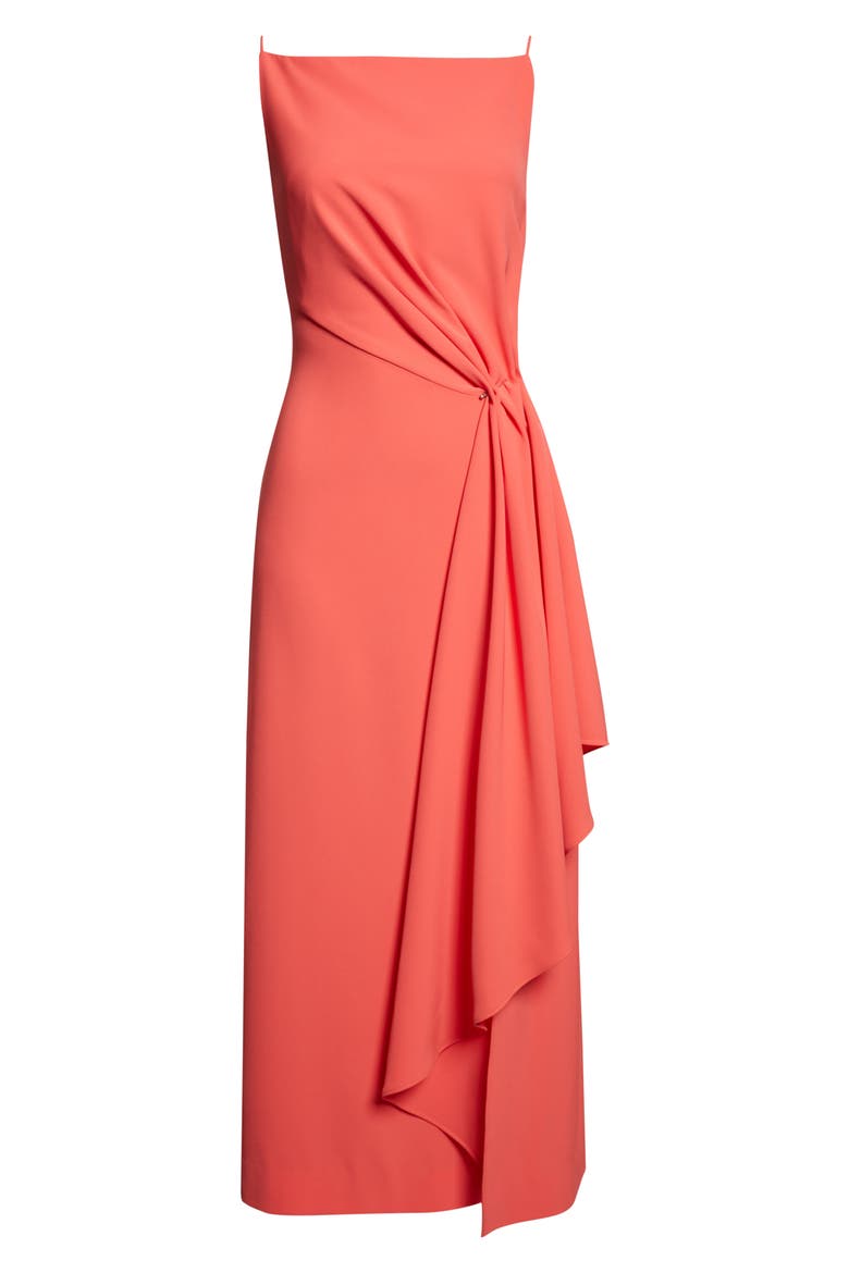 Fluid Stretch Crepe Pin Detail Dress, Alternate, color, WATERMELON