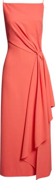 Lela Rose Fluid Stretch Crepe Pin Detail Dress