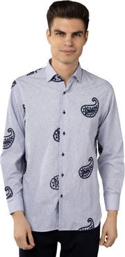 Luchiano Visconti Stripe Paisley Shirt