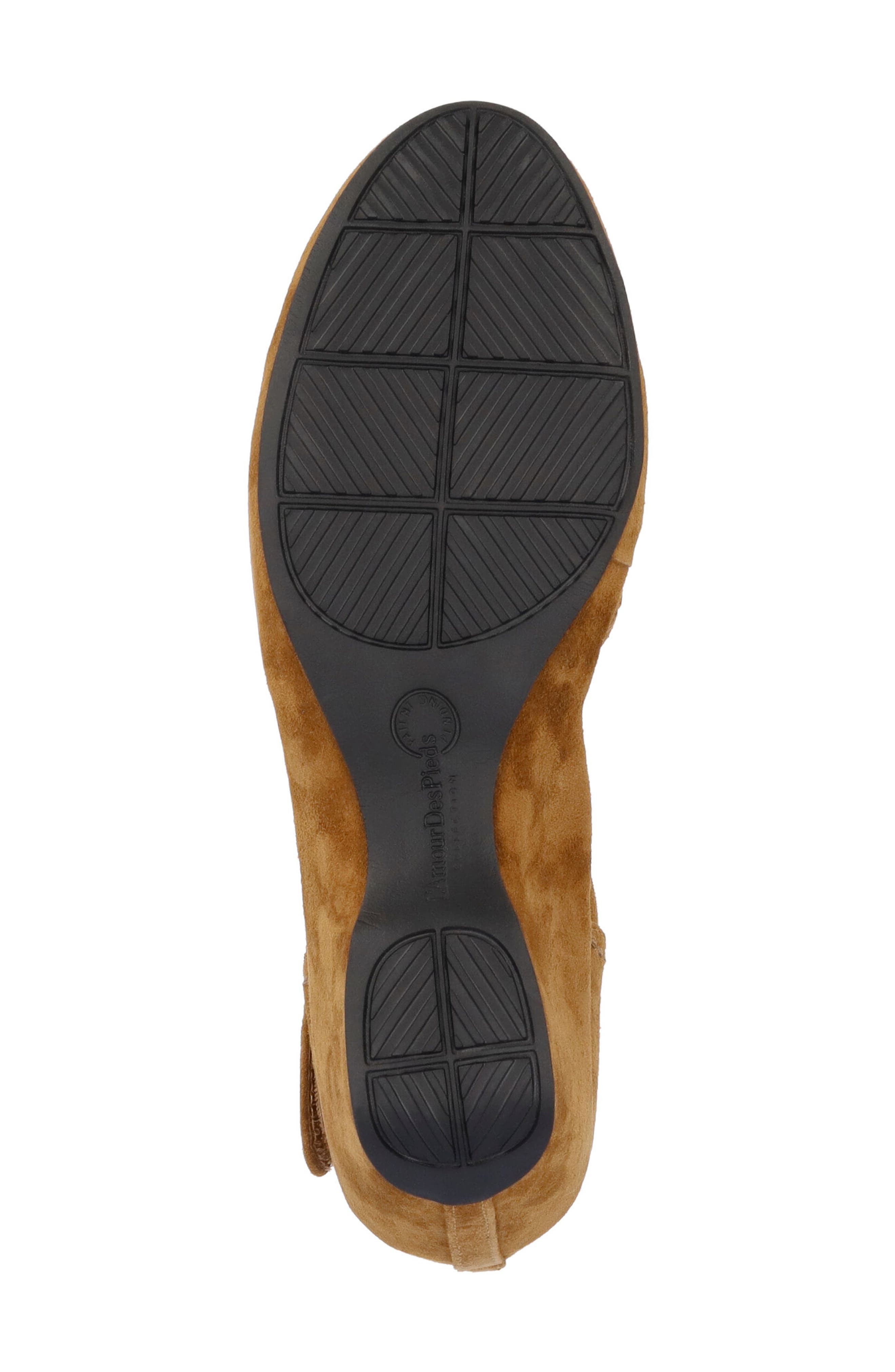 L'Amour des Pieds Orva Ankle Strap Wedge, Alternate, color, Coffee