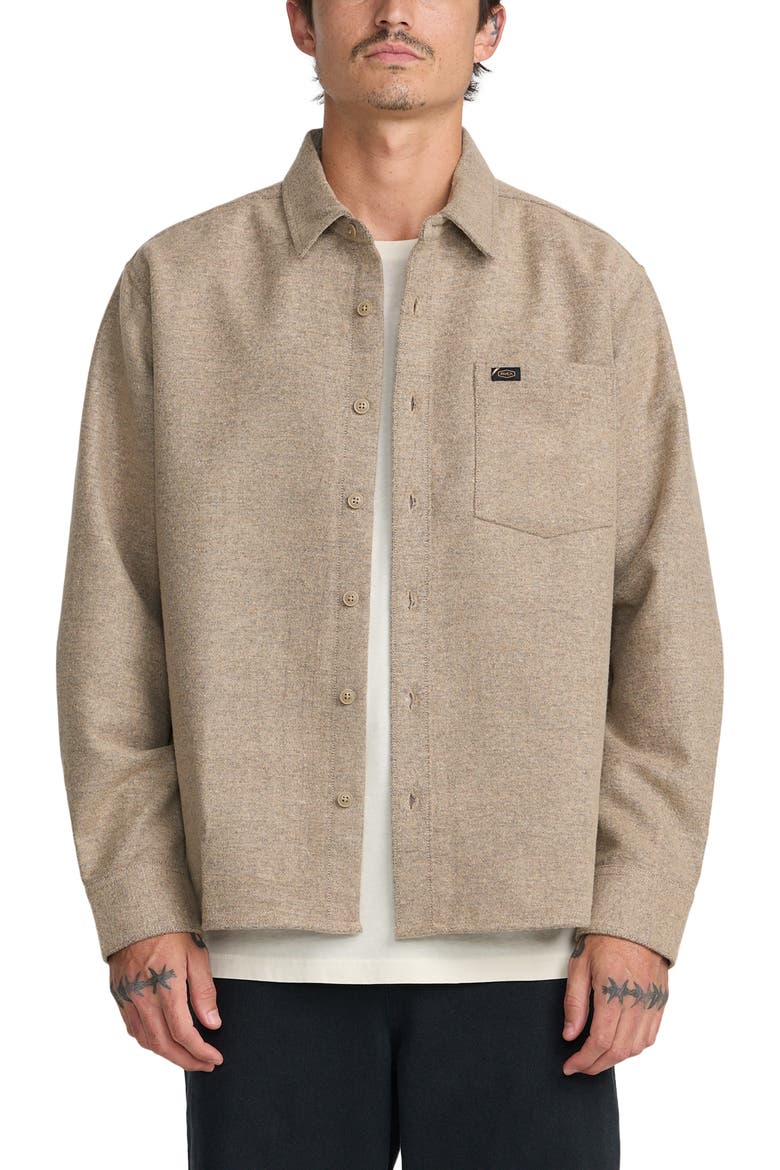 Dayshift Flannel Button-Up Shirt, Main, color, WHEAT